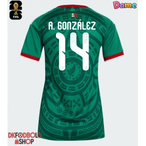 Mexico Armando Gonzalez #14 Hjemmebanetrøje Dame VM 2026 Kort ærmer Mexico Armando Gonzalez #14 Hjemmebanetrøje Dame VM 2026 Kort ærmer
